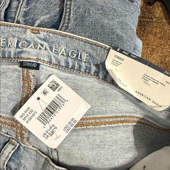 American Eagle AE Strigid Ripped High-Waisted Stovepipe Jeans NWT - Picture 9 of 10